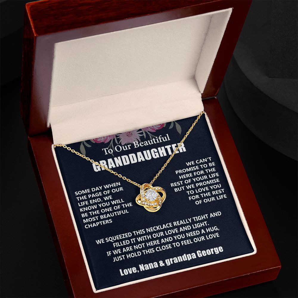 Meaningful Teenage Or Young Adult Granddaughter Necklace Gifts From Grandma & Grandpa - Christmas Birthday Holiday Gifts For Granddaughter - SPNKJW-110504 (Custom)