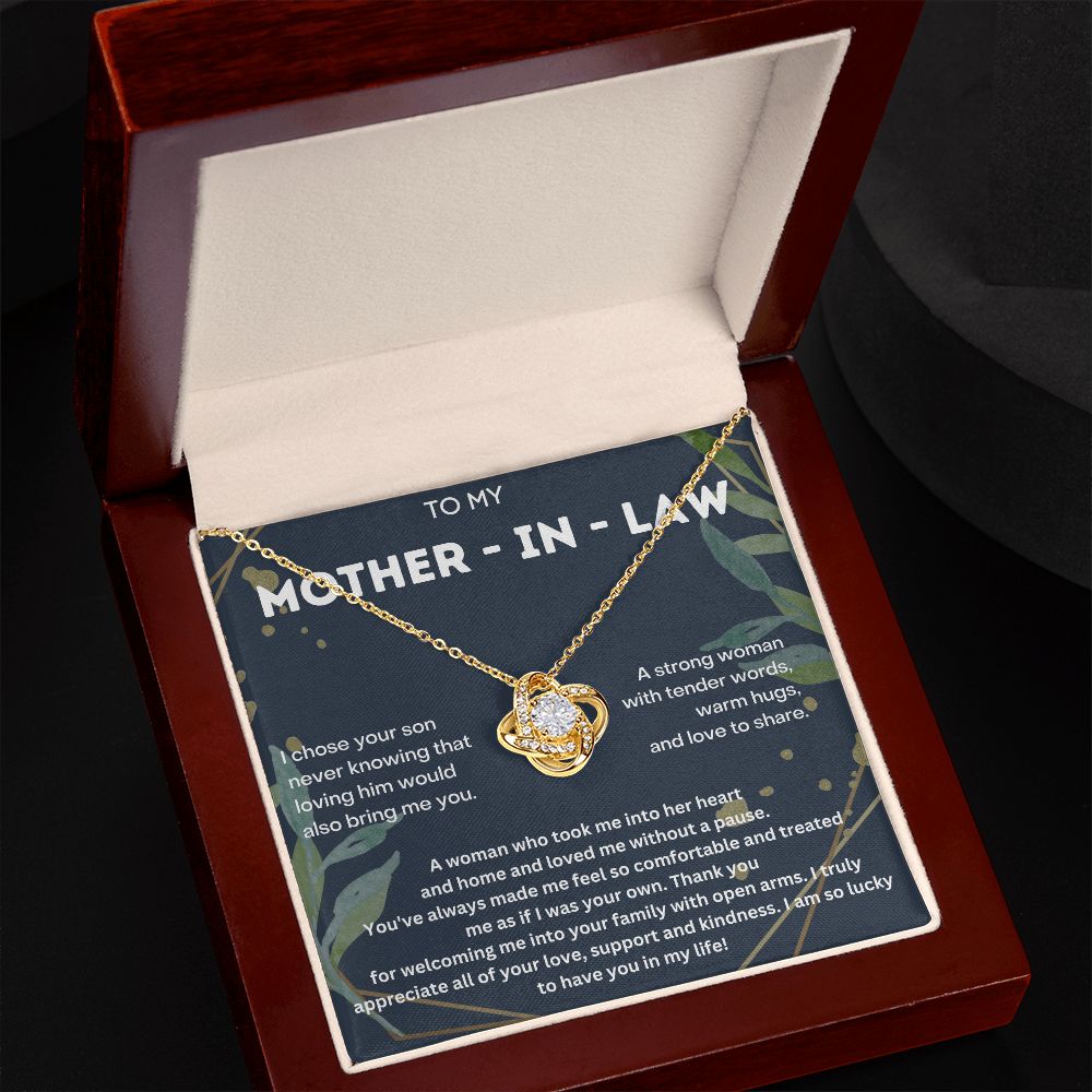 Personalized Mother-in-Law Christmas Gift: Daughter-in-Law Necklace with Message Card - Perfect Christmas Gift