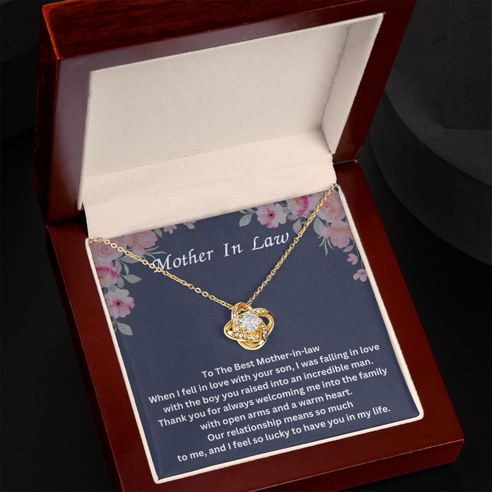 Charming Daughter-in-Law Necklace with Message Card: Thoughtful Christmas Gift for Mother-in-Law