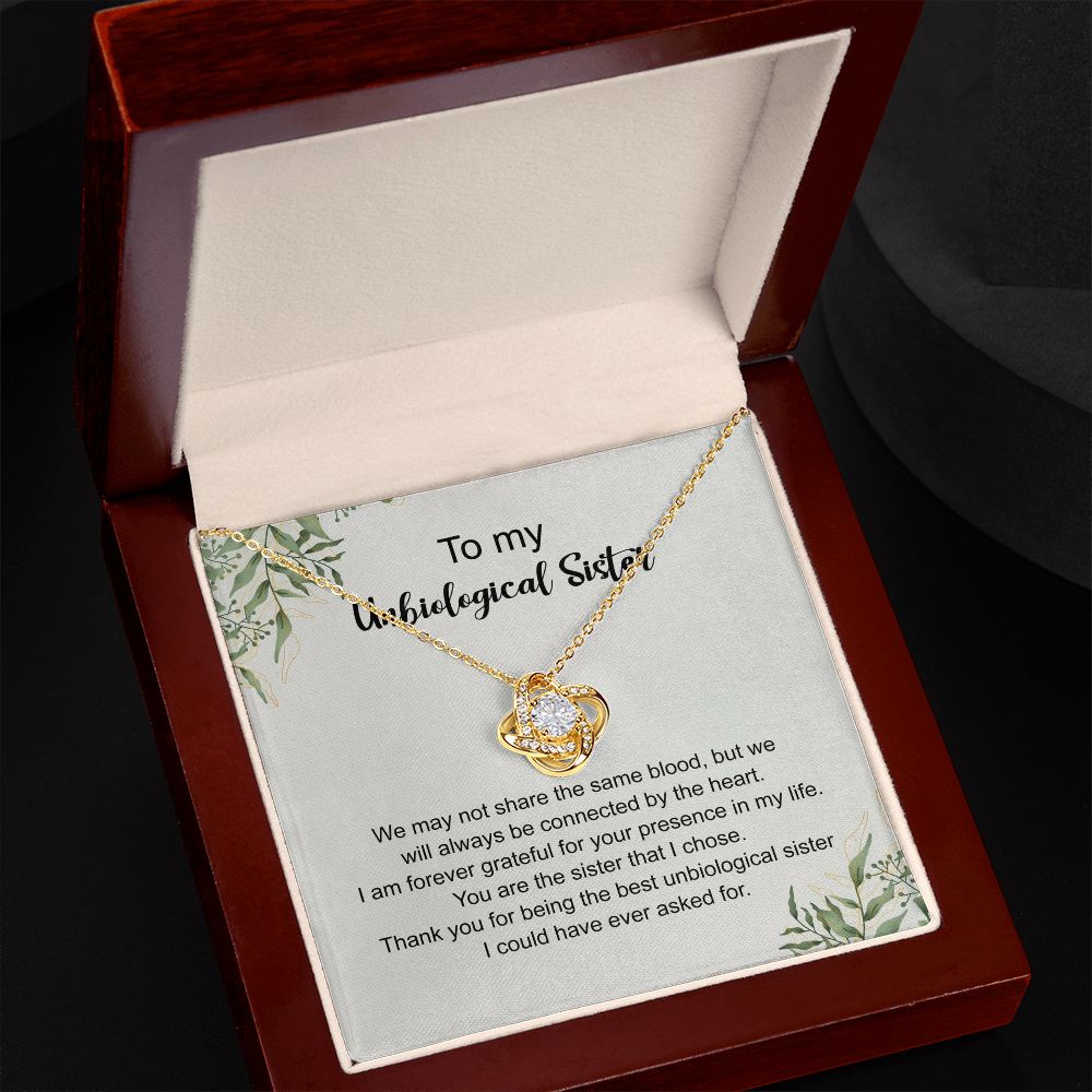 The Love Knot Necklace To My Unbiological Sister, Sister Gift Y9-2ZHM-H93L