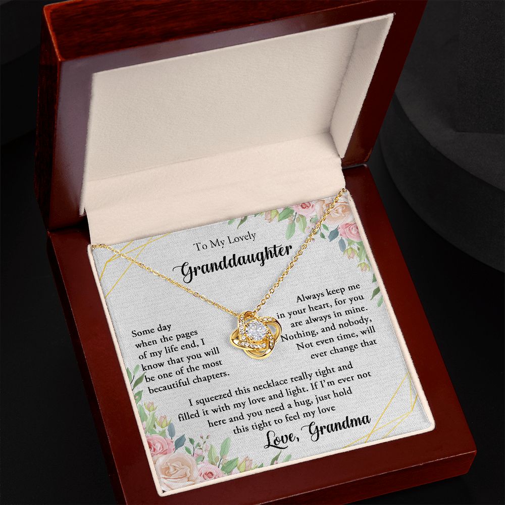 Necklace for Granddaughter From Grandma Granddaughter Gifts From Grandma Necklace Granddaughter Jewelry Box Love Knot Necklace