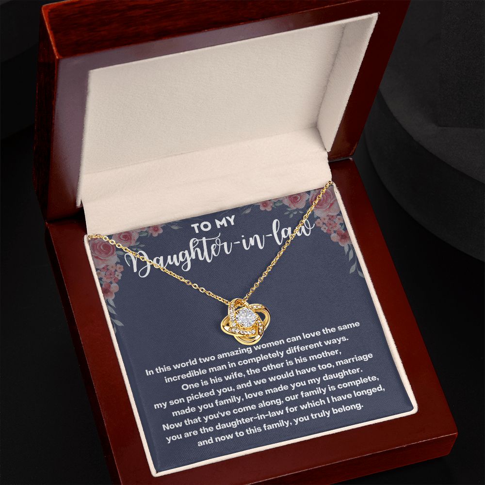 Daughter-in-Law Christmas Gift - Elegant Necklace with Personalized Card to Celebrate the Season