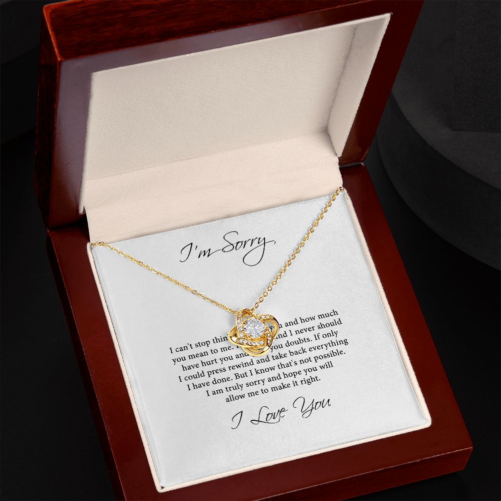 I'm Sorry Gift, Love Knot Necklace, Forgiveness Gift, Girlfriend Wife Apology Gift JWSN110643 B0BLLZ3Z6V