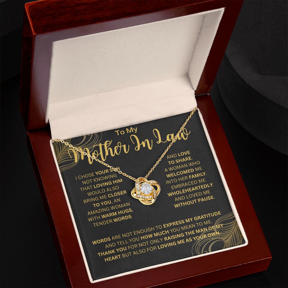 Heartfelt Christmas Gift for Mother-in-Law: Daughter-in-Law Necklace with Message Card