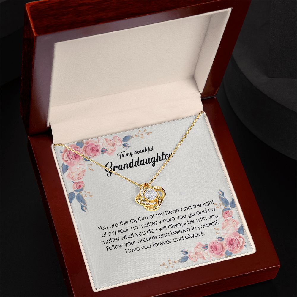 To My Beautiful Granddaughter, Love Knot Necklace, Granddaughter Gift 5A-VPQJ-ZWJ0