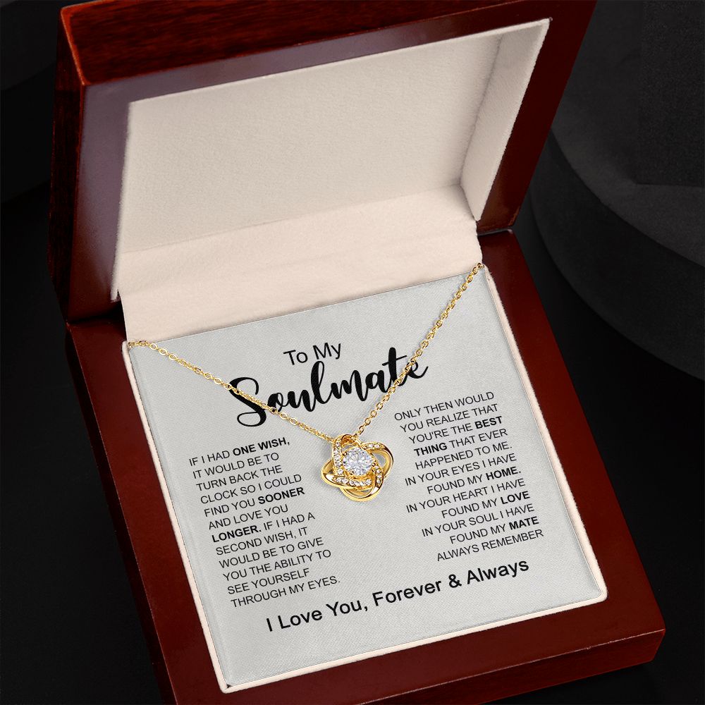To My Soulmate Necklace Light Up Box Stering Silver and Gold 4U-JF6Z-FMAE B0BB81GFHQ