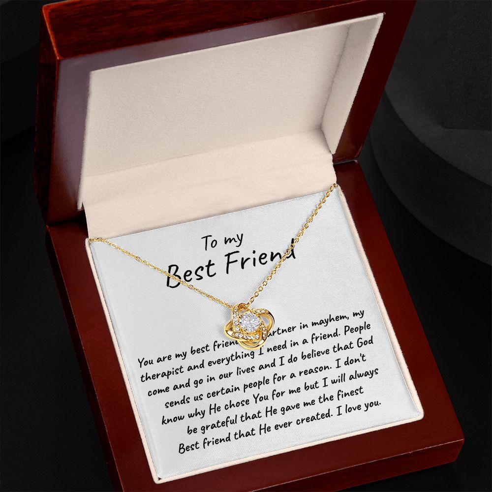The Love Knot Necklace To My Best Friend, CHRISTMaS GIFT IDEa; Suitable for Sister-in-law; Longtime Friend