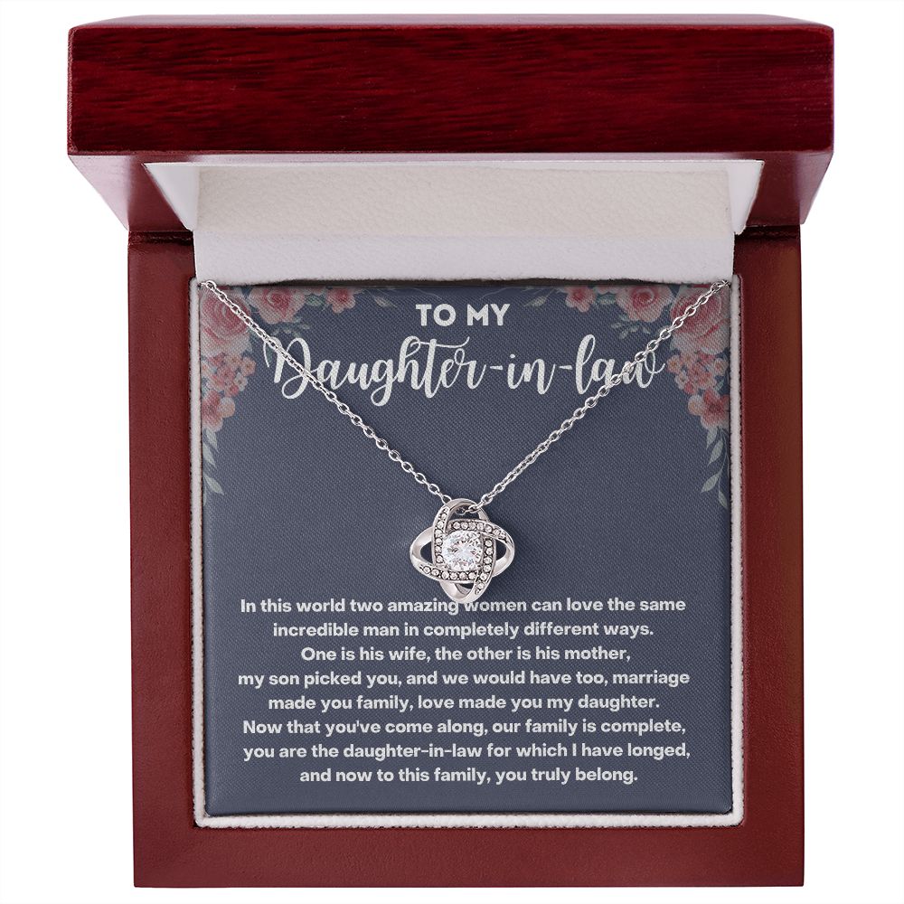 Daughter-in-Law Christmas Gift - Elegant Necklace with Personalized Card to Celebrate the Season