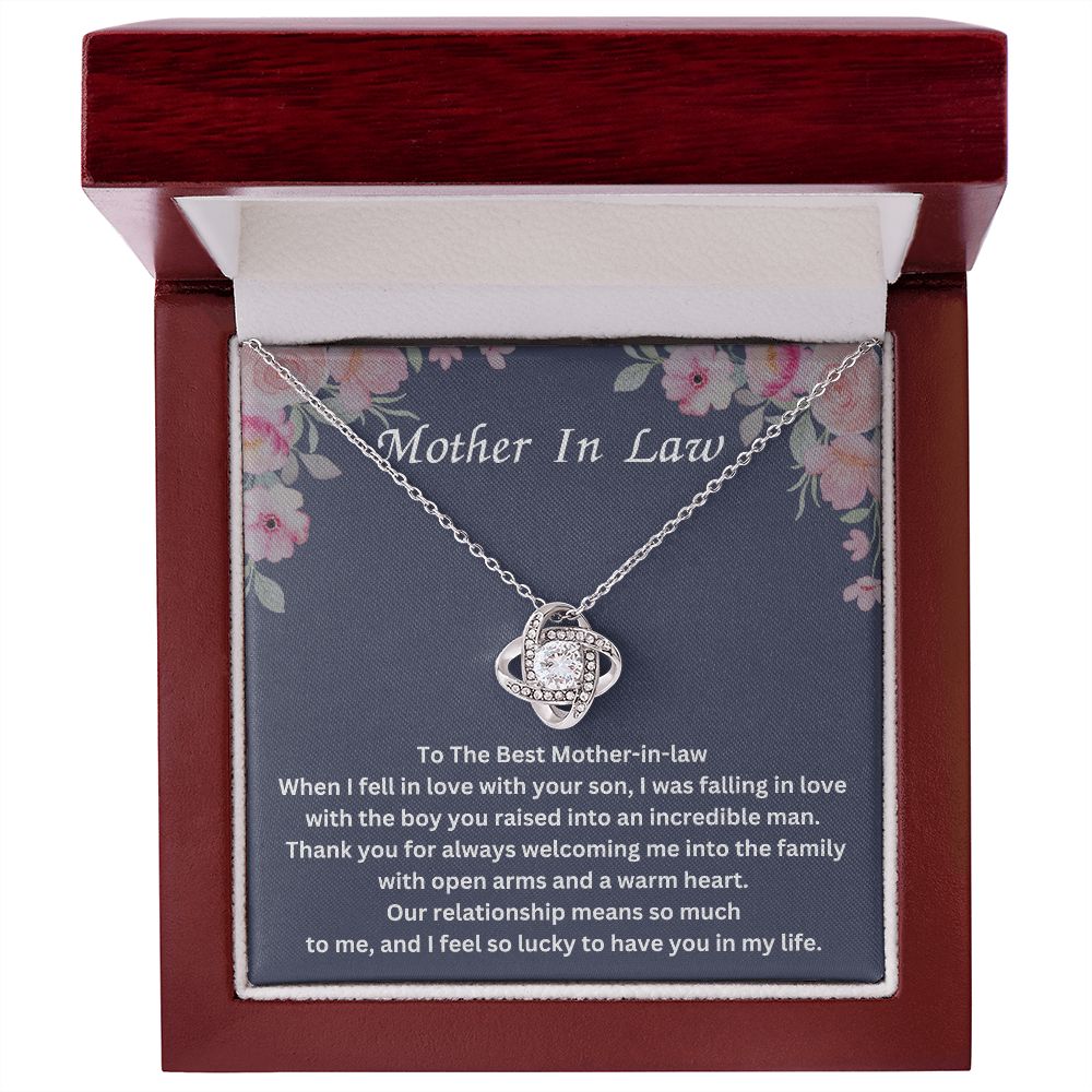 Charming Daughter-in-Law Necklace with Message Card: Thoughtful Christmas Gift for Mother-in-Law
