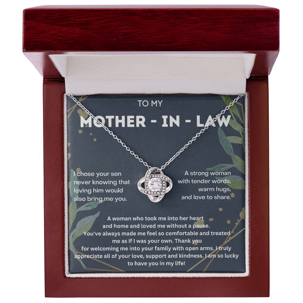 Personalized Mother-in-Law Christmas Gift: Daughter-in-Law Necklace with Message Card - Perfect Christmas Gift