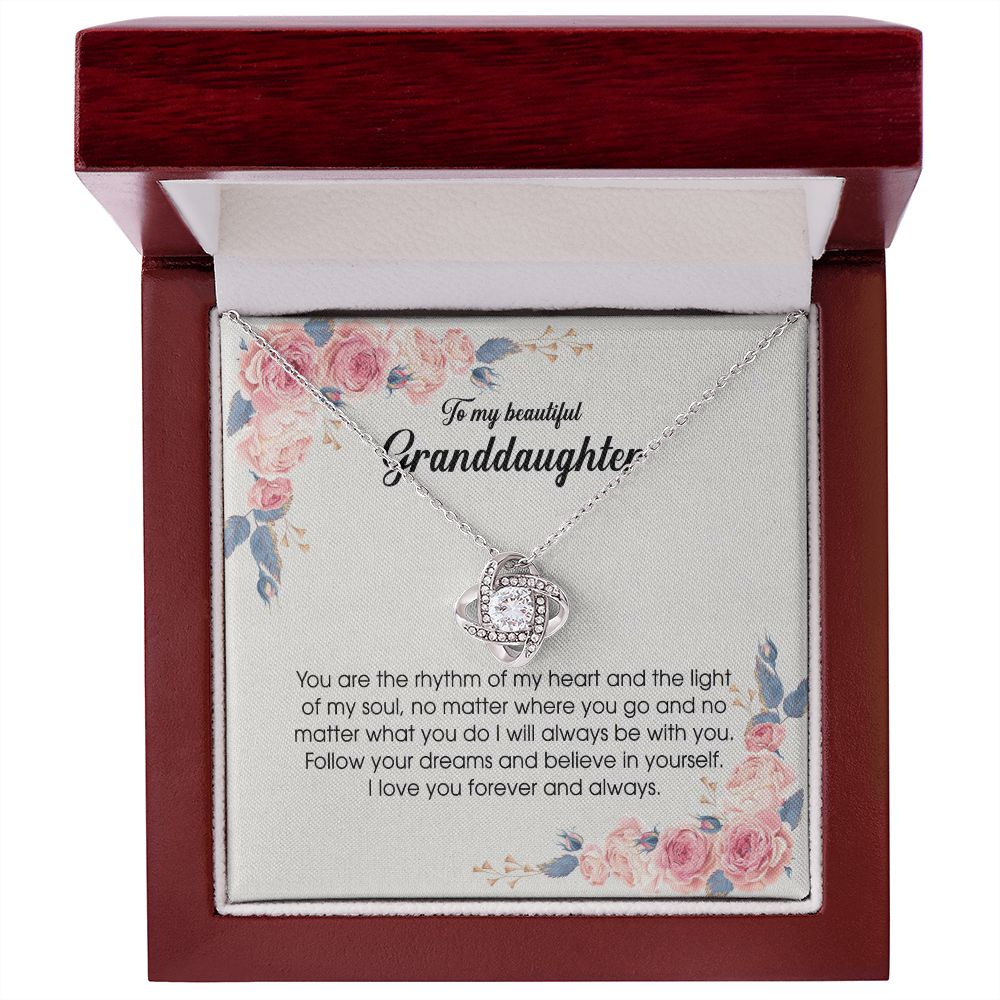 To My Beautiful Granddaughter, Love Knot Necklace, Granddaughter Gift 5A-VPQJ-ZWJ0