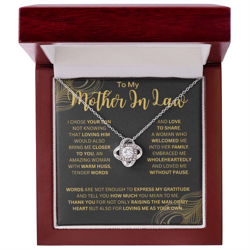 Heartfelt Christmas Gift for Mother-in-Law: Daughter-in-Law Necklace with Message Card