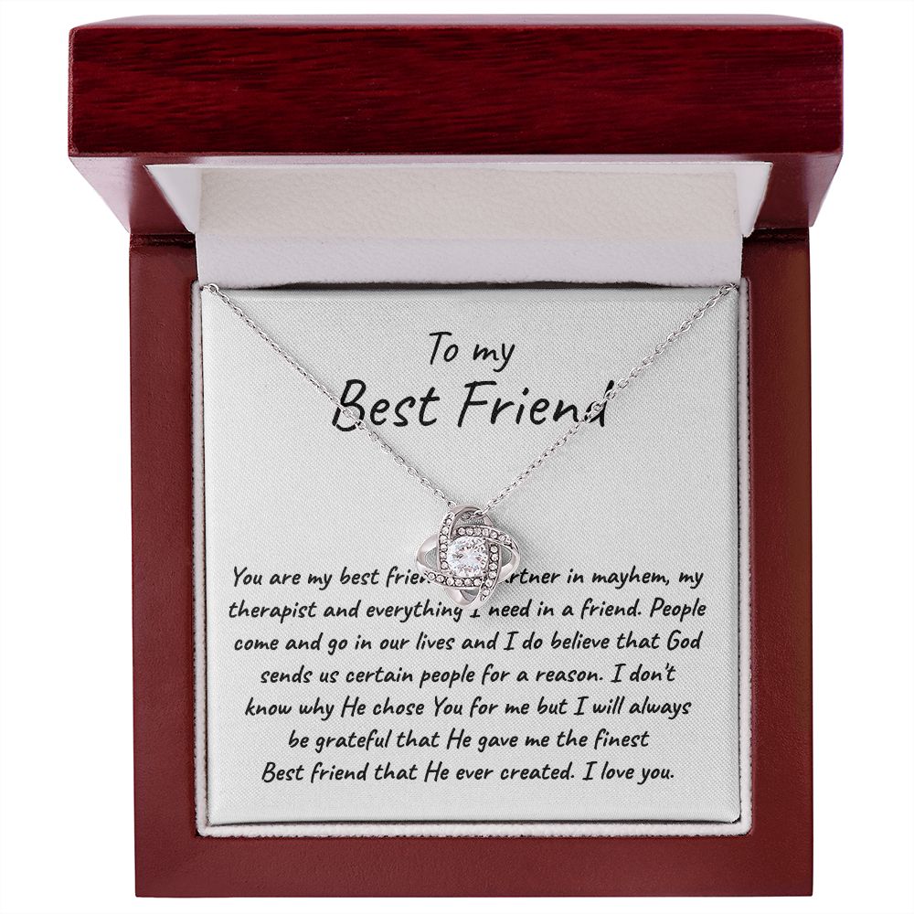 The Love Knot Necklace To My Best Friend, CHRISTMaS GIFT IDEa; Suitable for Sister-in-law; Longtime Friend
