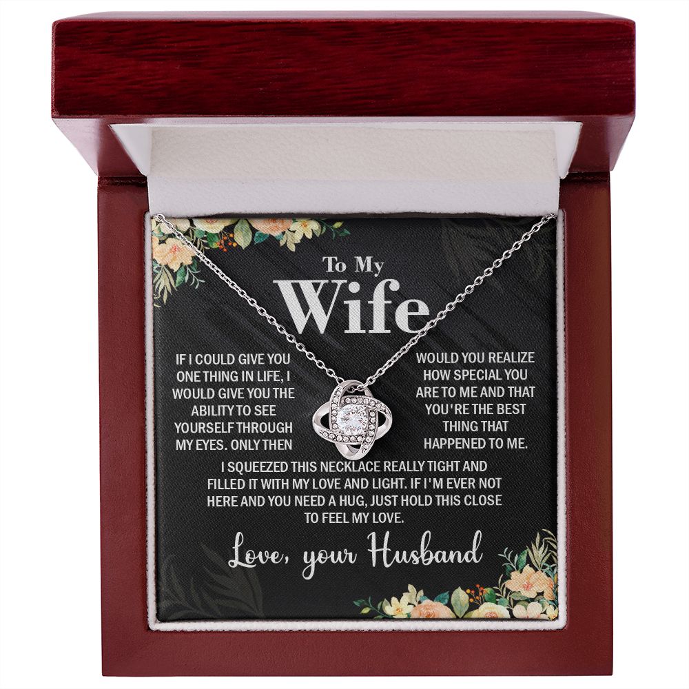 To My Wife Necklace Gift for Her on Anniversary, Birthday, Christmas, New Year & more