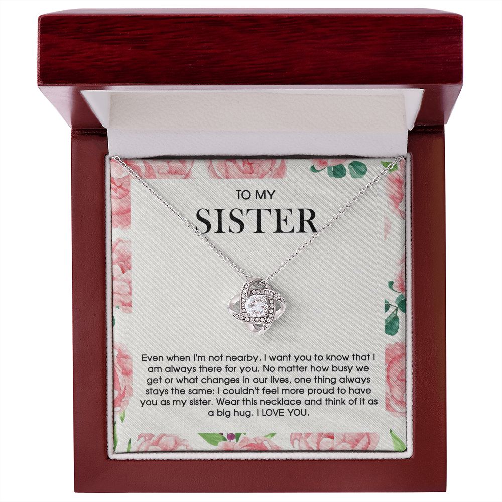To My Sister Love Knot Necklace Gift With Notecard | Christmas Gift For Sister | Sister Gift Ideas | Sister Birthday, Thank You, Inspiring 10121 ttstore-1012-01x13