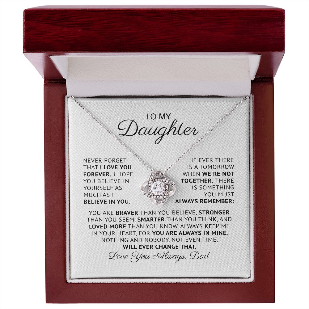 Daughter Gift from Dad, To My Daughter Necklace, Daughter Christmas Birthday Graduation Gift JWSN-110712