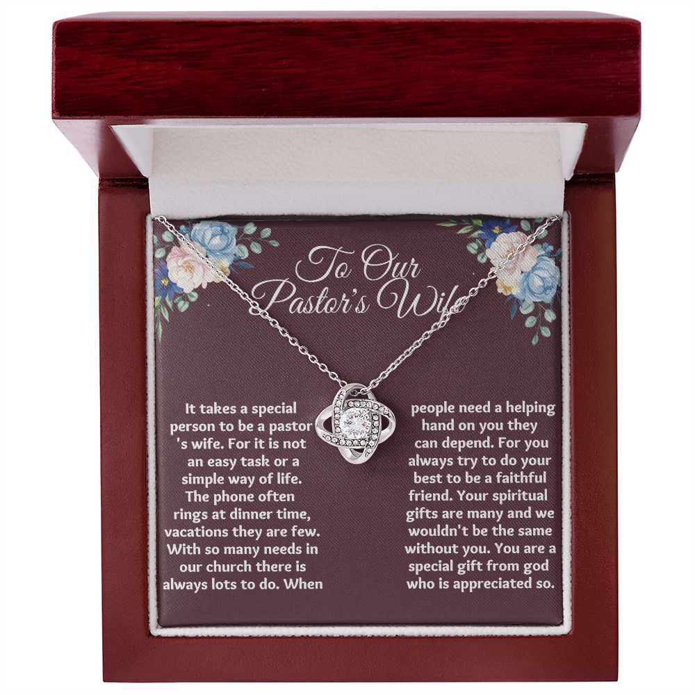 Unique Christmas Gift for Pastor's Wife: Engraved Appreciation Necklace"