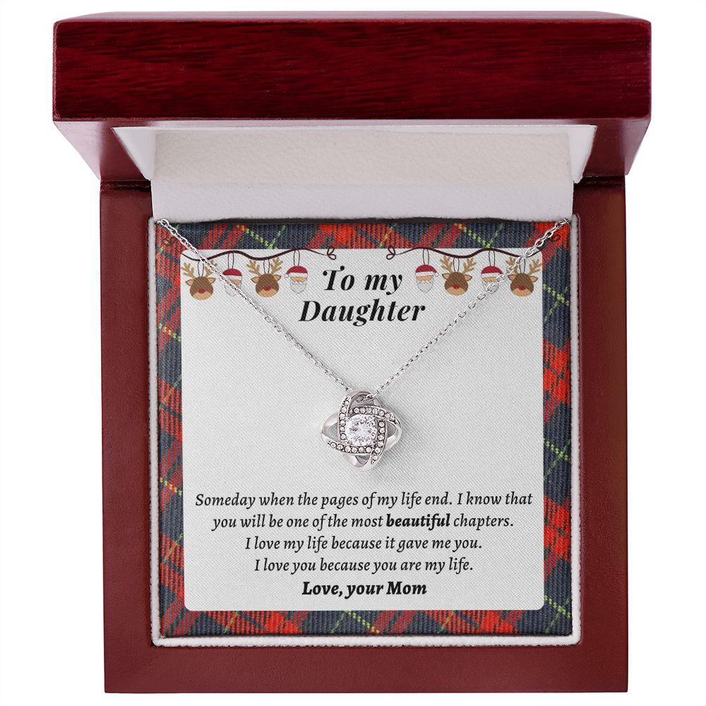 Necklace Gift For Daughter - I love you because you are my life!