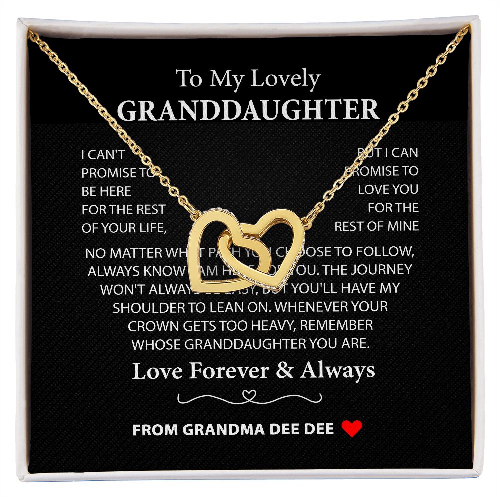 To My Lovely Granddaughter Necklace, Granddaughter Gift Set for Birthday Holiday Christmas from Grandma Grandpa, Gift for Her SPNKJW110426 ( Dee Dee)