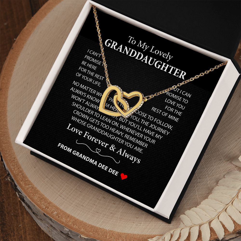 To My Lovely Granddaughter Necklace, Granddaughter Gift Set for Birthday Holiday Christmas from Grandma Grandpa, Gift for Her SPNKJW110426 ( Dee Dee)