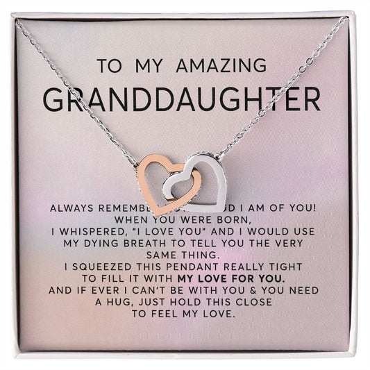 Granddaughter Gift | From Grandma, Christmas Gift, Heartfelt Present from Grandmother, Birthday, Graduation, Teen Girl Cute Necklace - SPNKJW110518