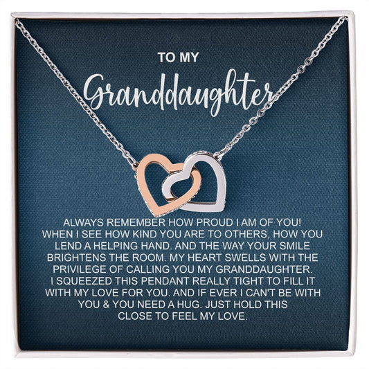 To My Granddaughter Necklace, Granddaughter Gift From Grandma, Grandpa, Granddaughter Birthday Gift, Christmas Gift SPNKJW110415