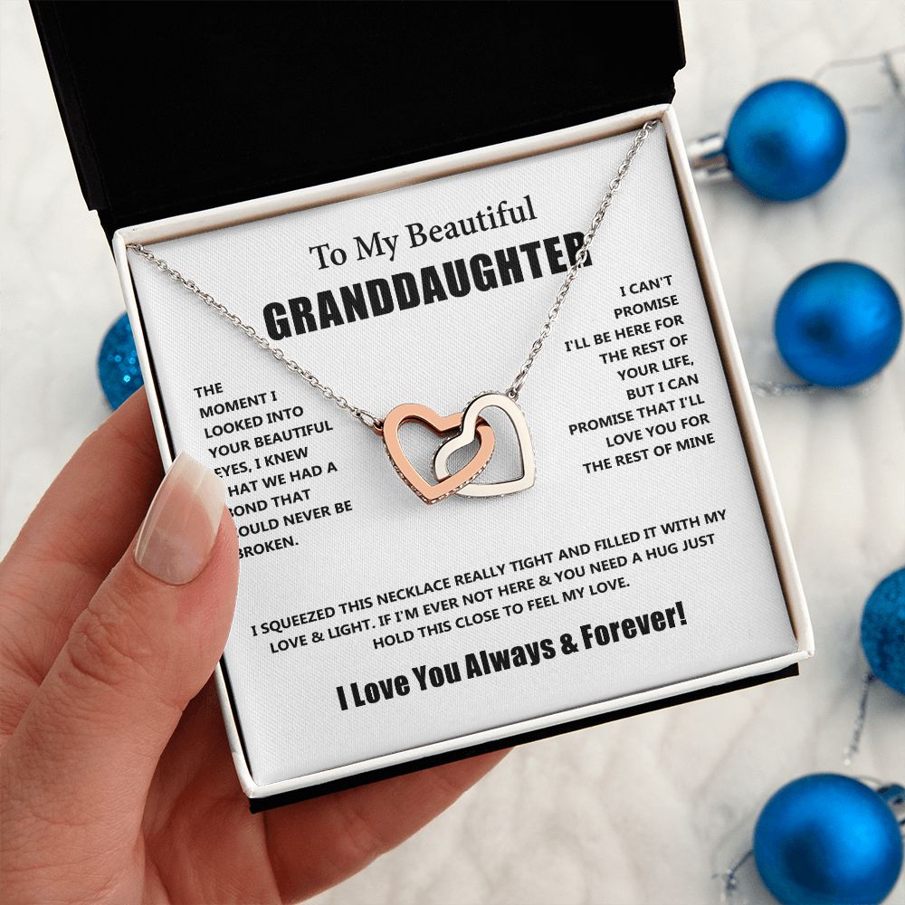 To My Beautiful Granddaughter Gift Necklace, Christmas Gifts For Granddaughter From Grandpa or Grandma