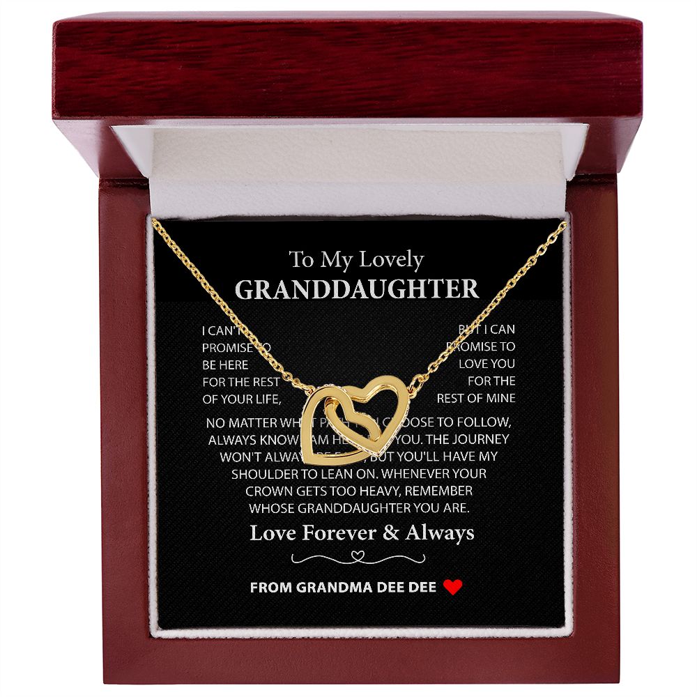 To My Lovely Granddaughter Necklace, Granddaughter Gift Set for Birthday Holiday Christmas from Grandma Grandpa, Gift for Her SPNKJW110426 ( Dee Dee)