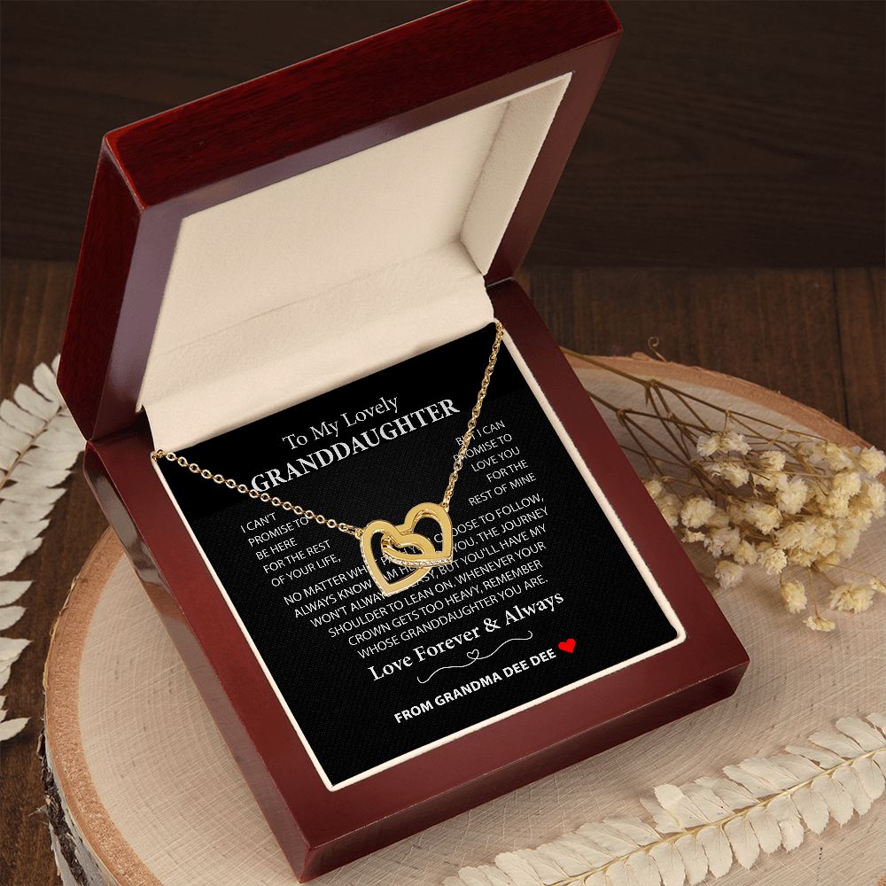 To My Lovely Granddaughter Necklace, Granddaughter Gift Set for Birthday Holiday Christmas from Grandma Grandpa, Gift for Her SPNKJW110426 ( Dee Dee)