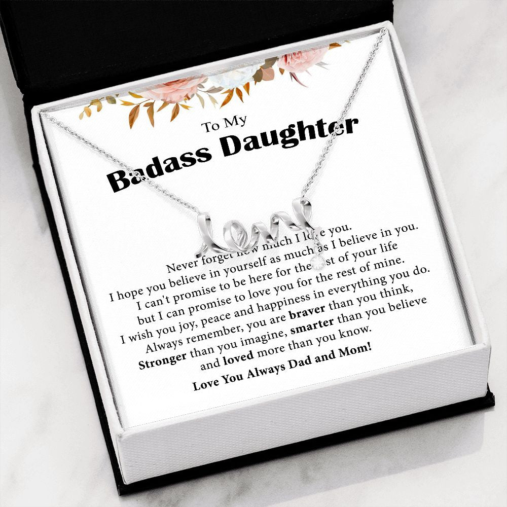 To my badass daughter gift - Necklace for daughter