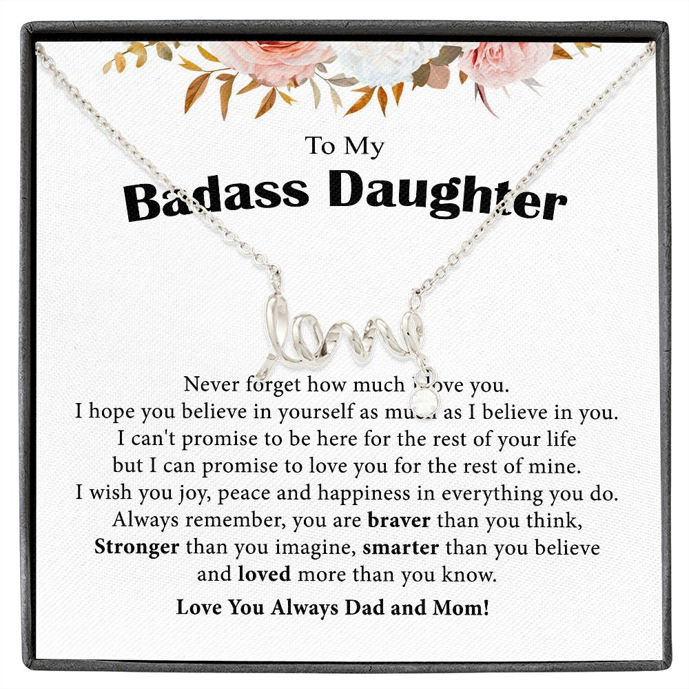 To my badass daughter gift - Necklace for daughter