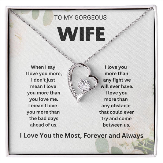 Romantic Wife Necklace from Husband - Gifts for Wife, Anniversary, Valentine's Day, and More | Elegant and Stylish Jewelry for Her". HSNJ22020