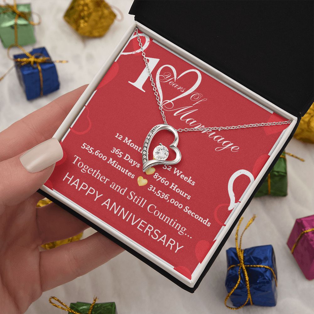 10th Wedding Anniversary Jewelry - Memorable keepsakes for a significant anniversary, Gift For Wife from Husband SNJW23-010308