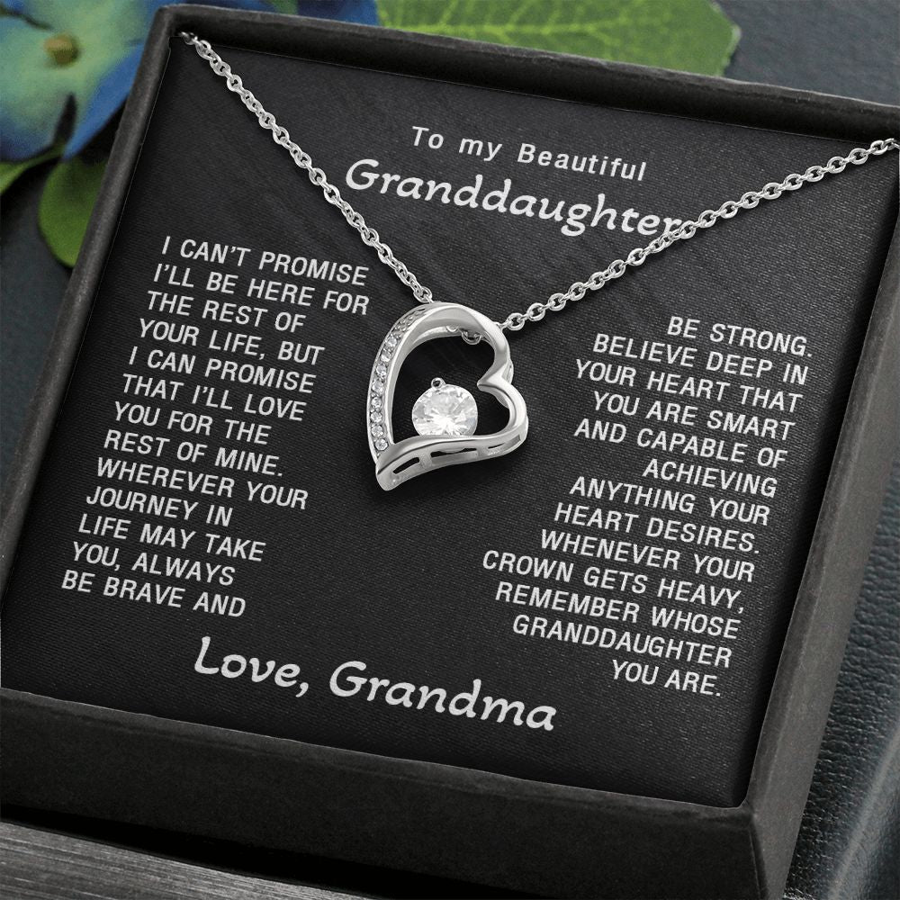 Granddaughter Necklace Gifts From Grandma Grandmother, Love Gift For Adults Or Girls On Birthday, Graduation, Wedding, Christmas