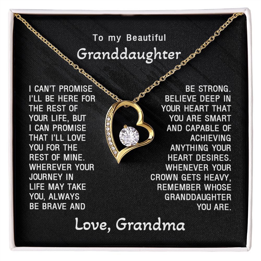 Granddaughter Necklace Gifts From Grandma Grandmother, Love Gift For Adults Or Girls On Birthday, Graduation, Wedding, Christmas