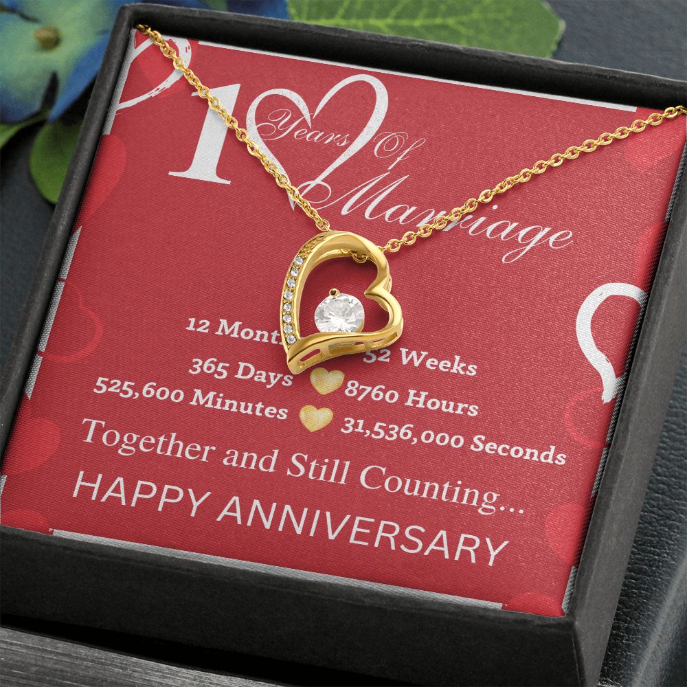 10th Wedding Anniversary Jewelry - Memorable keepsakes for a significant anniversary, Gift For Wife from Husband SNJW23-010308