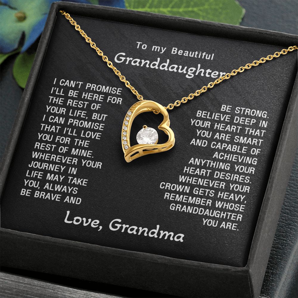 Granddaughter Necklace Gifts From Grandma Grandmother, Love Gift For Adults Or Girls On Birthday, Graduation, Wedding, Christmas