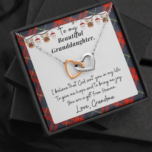 Christmas Gift for Granddaughter - I believe God sent you to give me hope and bring me joy - JWshinee