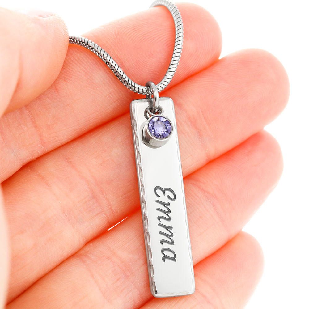 Loss of Son Gift for Mom - Engraved memorial necklace with birthstone - Christmas Mother's Day Necklace Gifts For Mother