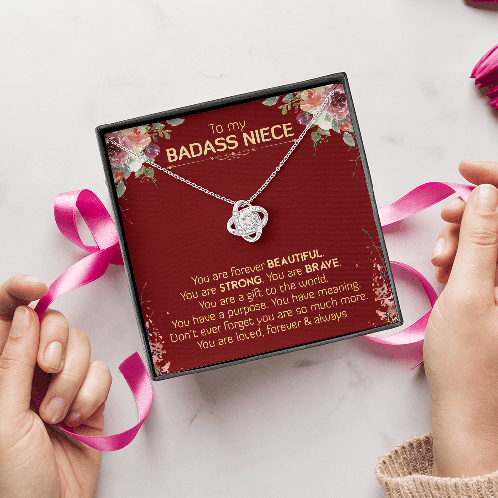 To My Badass Niece Necklace - Gift for Niece from Aunt, Uncle - JWshinee