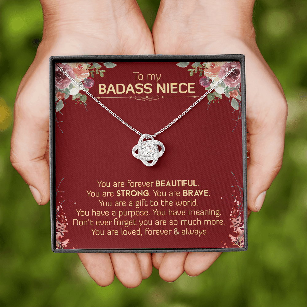 To My Badass Niece Necklace - Gift for Niece from Aunt, Uncle - JWshinee