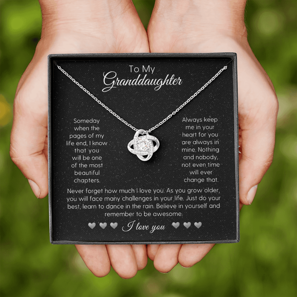 Gift for Granddaughter from Grandparent 14k white gold plated Graduation Birthday Christmas Gift - JWshinee