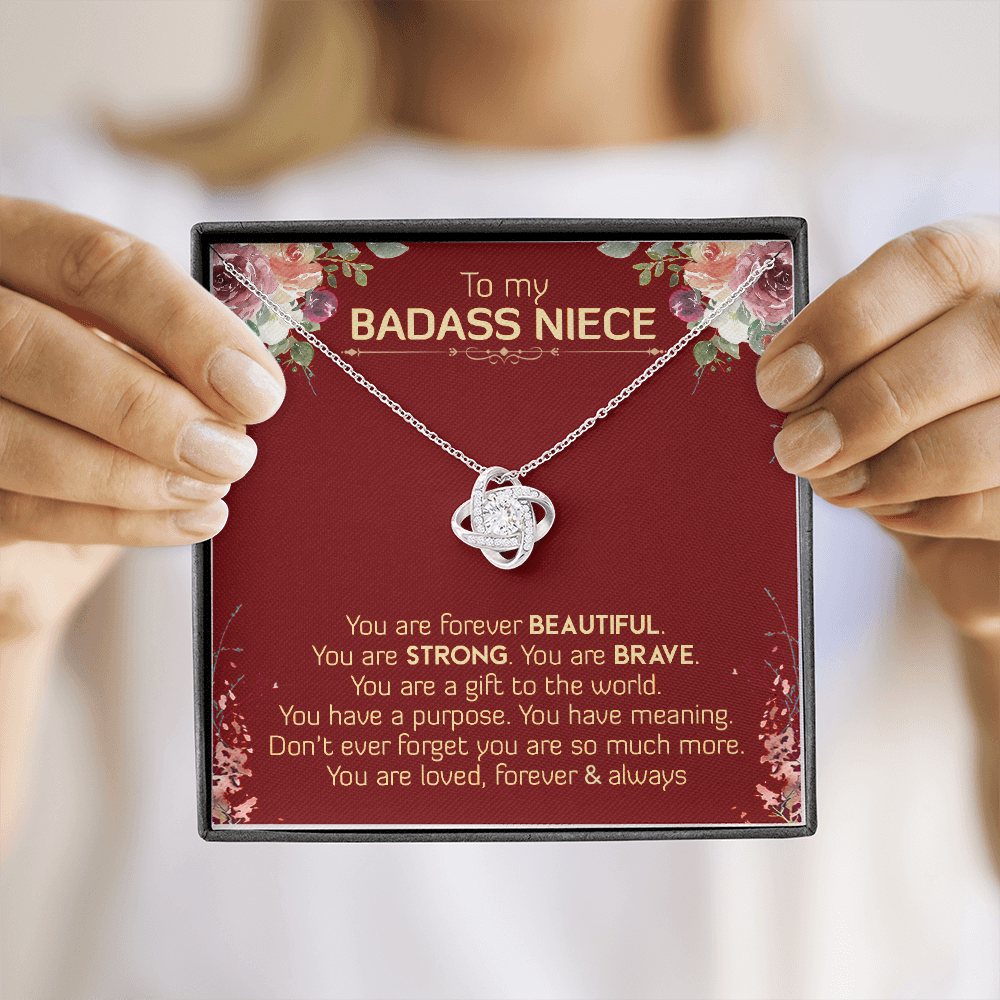To My Badass Niece Necklace - Gift for Niece from Aunt, Uncle - JWshinee