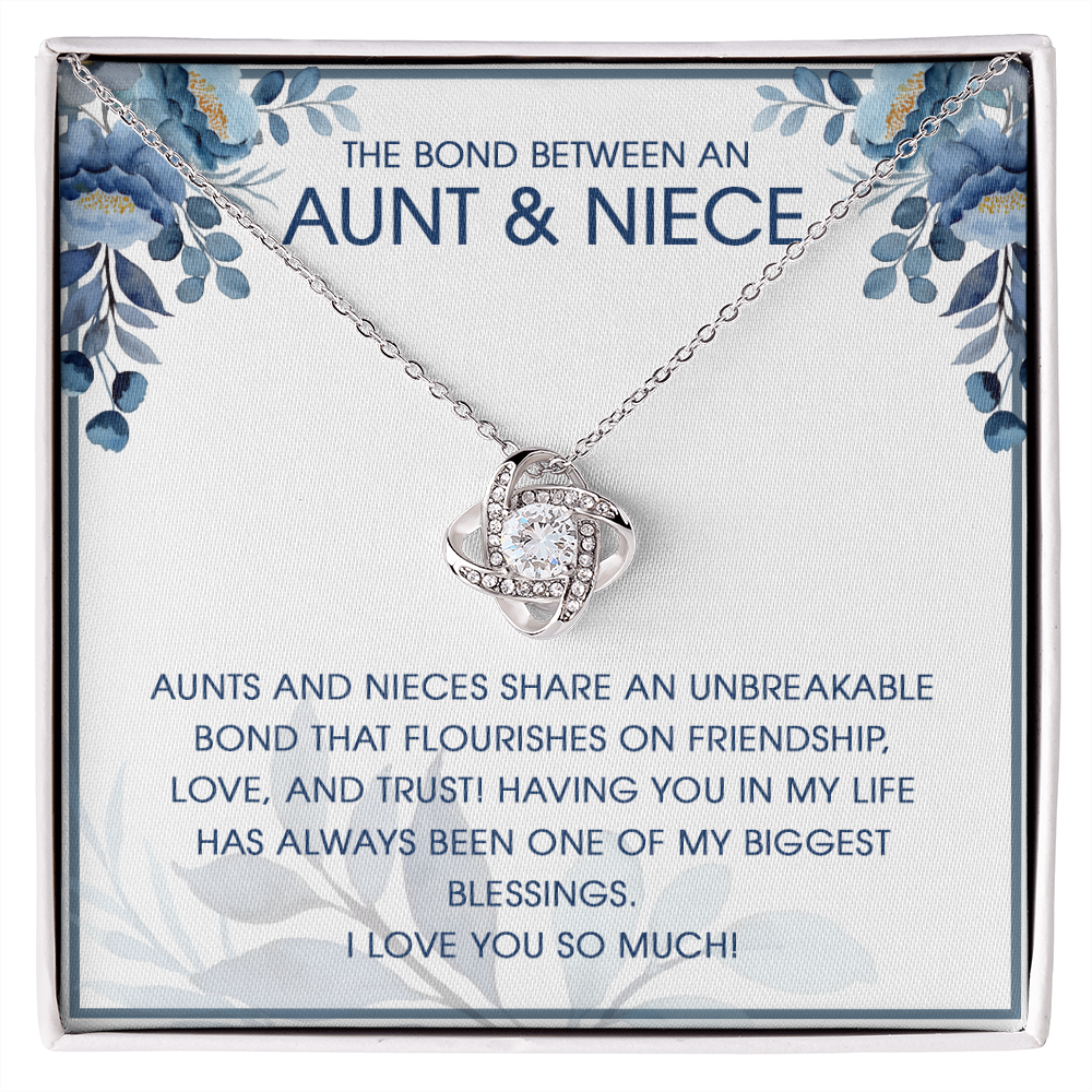 The Bond Between An Aunt & Niece Love Knot Necklace, Gift for Aunt from Daughter, Aunt And Niece Gift Jewelry - JWshinee