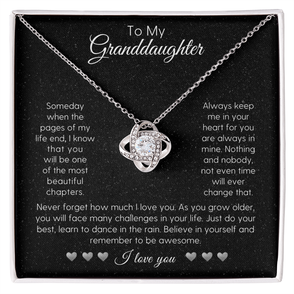 Gift for Granddaughter from Grandparent 14k white gold plated Graduation Birthday Christmas Gift - JWshinee