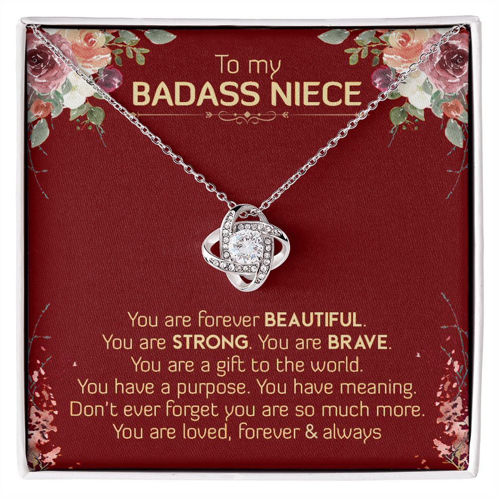 To My Badass Niece Necklace - Gift for Niece from Aunt, Uncle - JWshinee