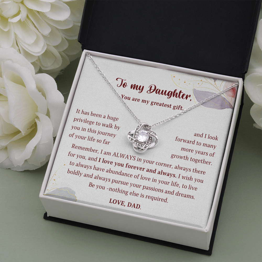 Gift for Daughter from Dad - I wish you to always have abundance of love in your life. Love, Dad. - JWshinee