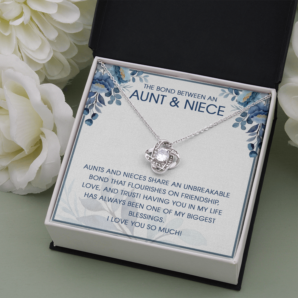The Bond Between An Aunt & Niece Love Knot Necklace, Gift for Aunt from Daughter, Aunt And Niece Gift Jewelry - JWshinee