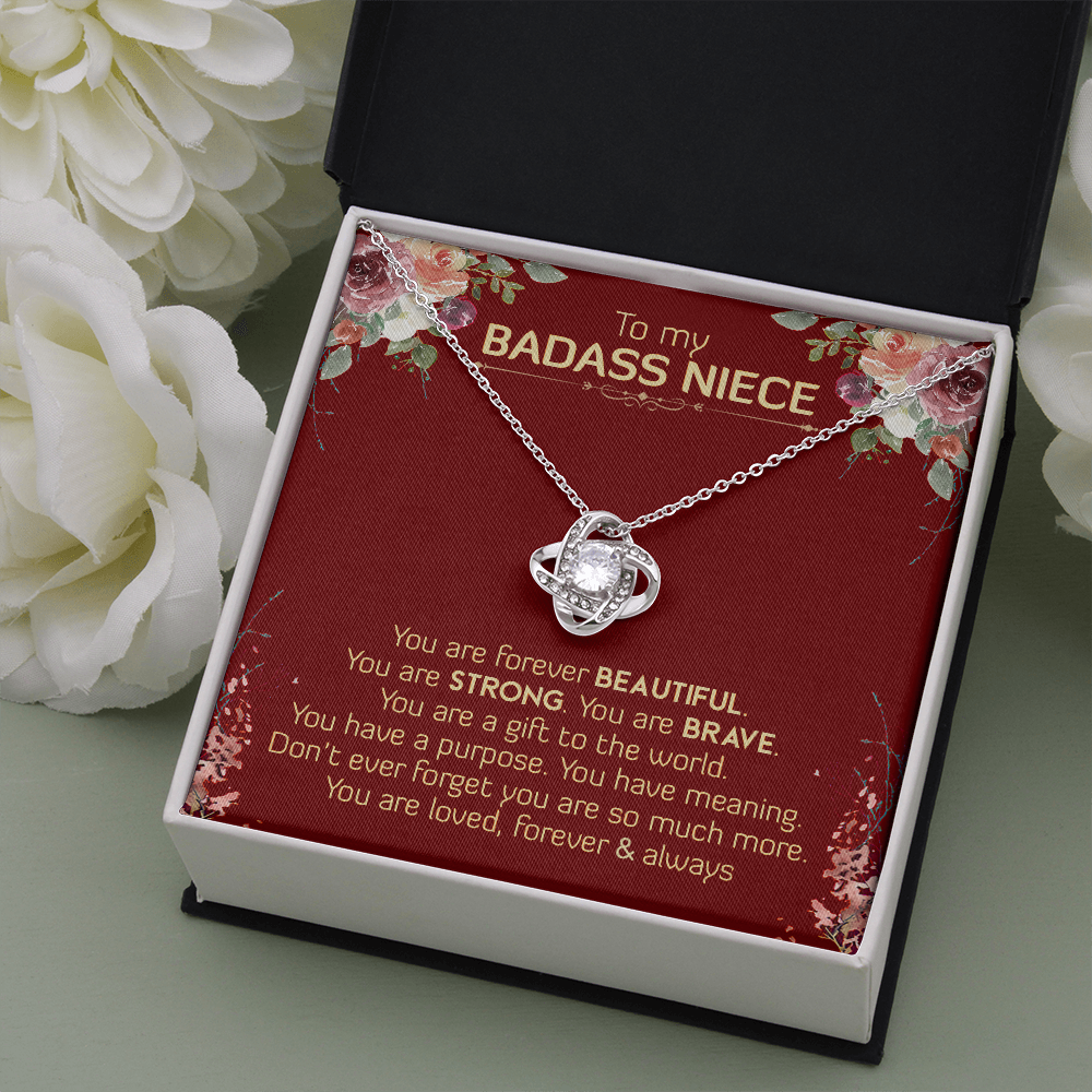 To My Badass Niece Necklace - Gift for Niece from Aunt, Uncle - JWshinee