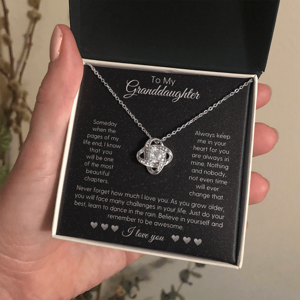 Gift for Granddaughter from Grandparent 14k white gold plated Graduation Birthday Christmas Gift - JWshinee